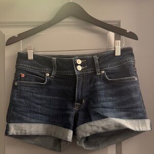 Hudson Jeans Women's Dark Blue Cuffed Jean Shorts